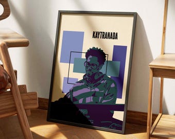 Kaytranada Poster Print 3 | Minimalist Music Wall Art