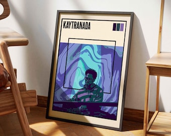 Kaytranada | Minimalist Music Poster Print 2 | Music Posters | Room Decor | Wall Art | Music Art Prints