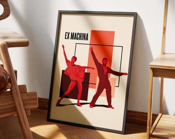 Ex Machina Movie Poster Print | Modern Minimalist Film Poster 2 | Oscar Isaac | Original Art | Room Wall Decor | Get Down Saturday Night