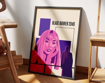 Blade Runner 2049 Movie Poster Print | Modern Minimalist Film Poster 2 | Ryan Gosling | Ana de Armas | Original Art | Room Wall Decor