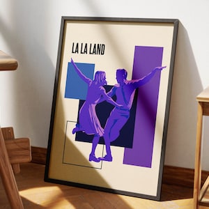 La La Land Movie Poster Print | Modern Minimalist Film Poster 2 | Emma Stone | Ryan Gosling | Original Art Print | Room Wall Decor