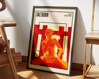 Saltburn Movie Poster Print 1 | Jacob Elordi | Minimalist Film Wall Art