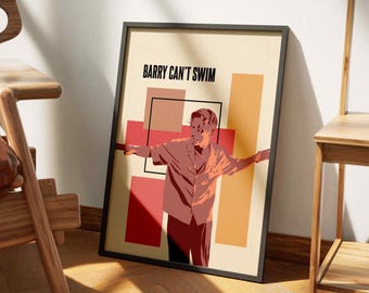 Barry Can't Swim Poster | Minimalist Music Print 2 | Music Posters | Wall Art | Music Prints | Music Gifts | EDM Poster | DJ Art