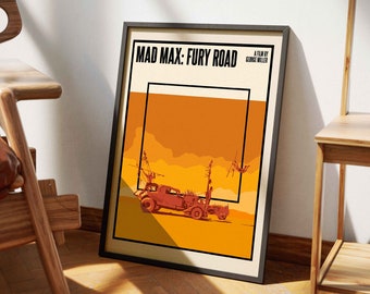 Mad Max: Fury Road | Minimalist Film Poster 2 | Vintage Retro Print | Wall Art | Tom Hardy | Mad Max | Furiosa | Movie Gifts | Wall Decor