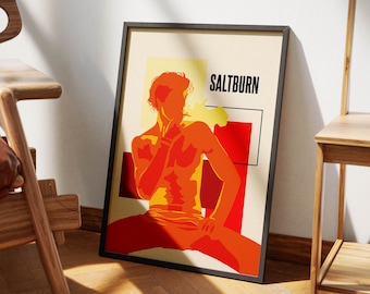 Saltburn Movie Poster Print 2 | Jacob Elordi | Minimalist Film Wall Art