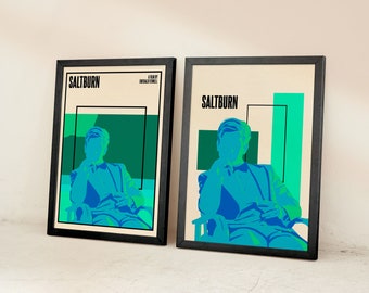 Saltburn Movie Poster Prints | Barry Keoghan | Minimalist Film Wall Art
