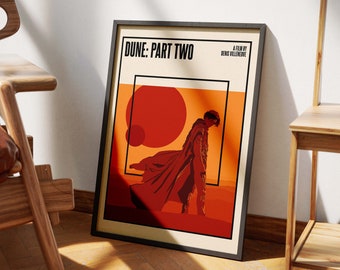 Dune: Part Two Movie Poster Print | Timothée Chalamet | Minimalist Film Wall Art