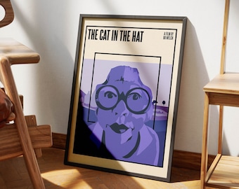 The Cat In The Hat Movie Poster Print | Mrs Kwan | Minimalist Film Poster 1 | Mike Myers | Dr. Seuss | Original Art Print | Room Wall Decor