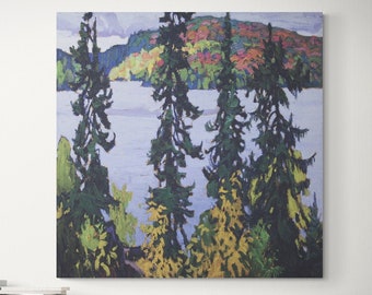 Lawren Harris, group of seven, Montreal River. Canadian artist. Canvas print, canvas wall art