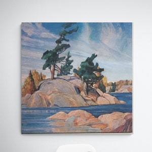 Franklin Carmichael, group of seven, Island Georgian Bay, Canadian artist, canvas wall art, Canvas print, wall decor