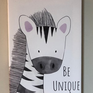 Nursery Wall decor, nursery canvas print, canvas wall art, Be unique