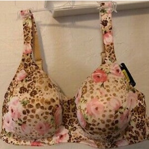 Lunaire Wire Free Seamless Bra Foam Lined 1431 PLUS Sizes 38,44B,48G 50,52DD BIG gal Bras Prints