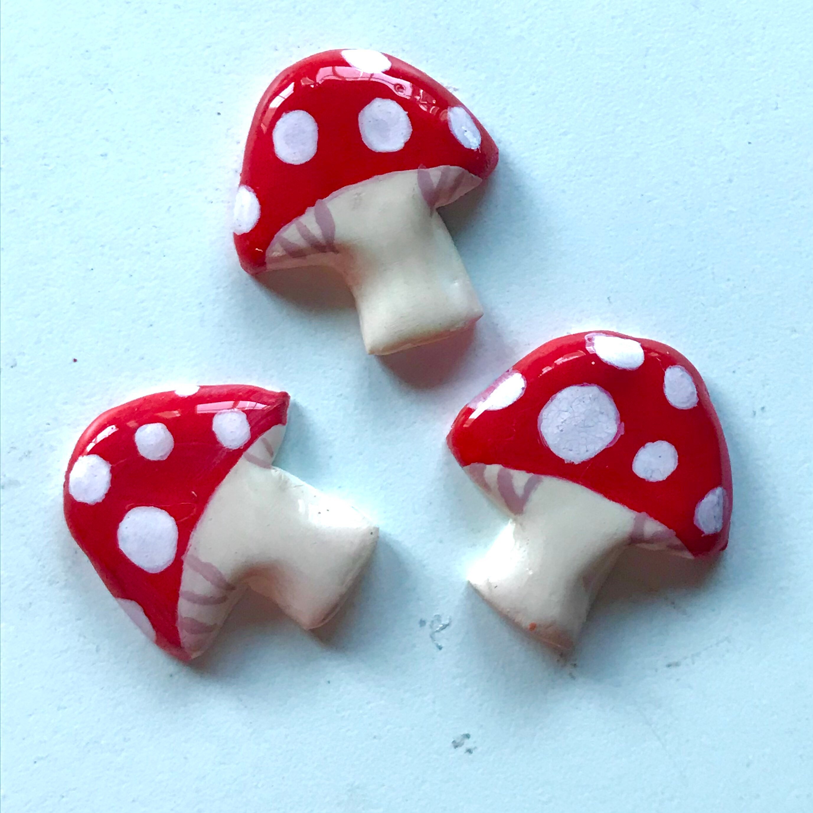 Red Mushroom Pin/ Mushroom / Clay Pins/ Handmade Pins Etsy UK