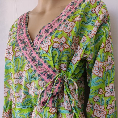 Indian Cotton Hand Block Print Long Stylish Party Wear Kaftan - Etsy