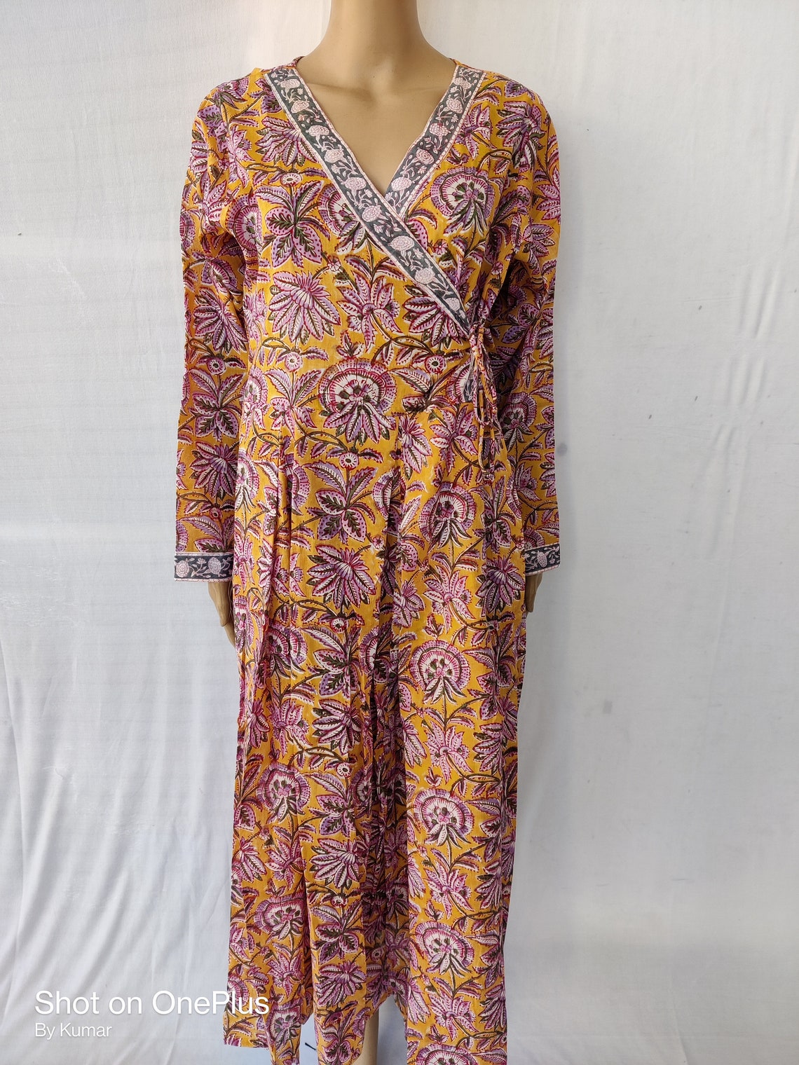 Indian Cotton Anokhi Block Printed Kurta For Women Long Kaftan | Etsy