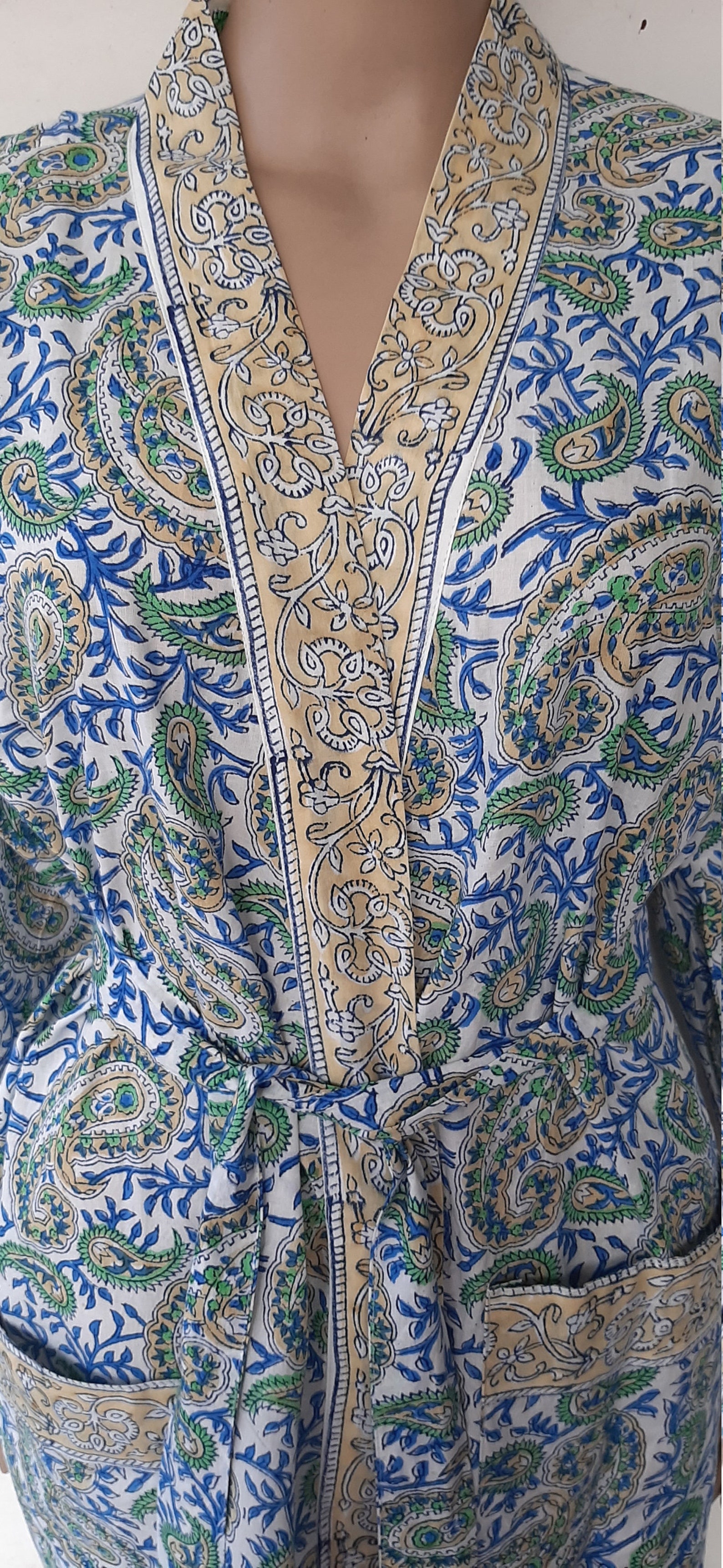 paisley print robe