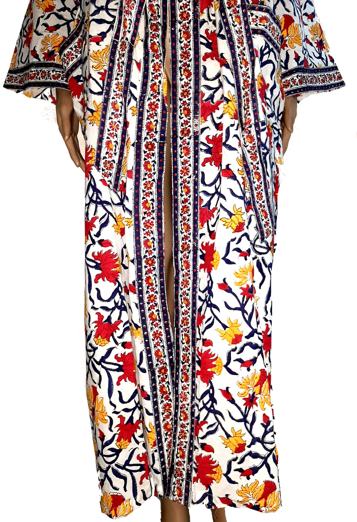 Indian Cotton Kimono Robe Maternity Gown Kaftan for Women Etsy