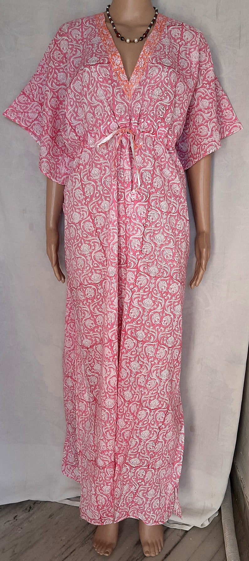 Indian Cotton Anokhi Style Block Print Kaftan for Women Long Etsy Canada