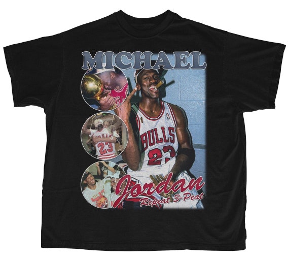 Michael Jordan Three Peat Shirt Bootleg Rap Tee | Etsy