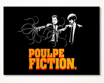 Pulp Fiction parody, octopus version, limited edition signed art print in several sizes