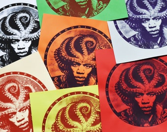 Octopi Hendrix Experience, in limited and handmade screen prints