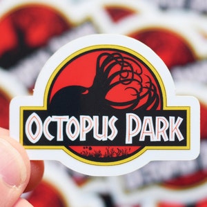 Jurassic Park version poulpe, stickers en édition limitée à l'unité ou par pack à coller partout