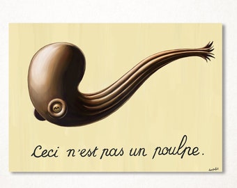 This is not an octopus, a parody octopus print, limited edition and signed art print in several sizes