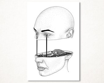 Oil Spill, limited edition and signed art print in various sizes for wall decoration