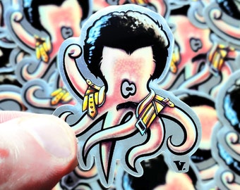 Freddie Mercury octopus version, mirror stickers individually or by pack to stick everywhere