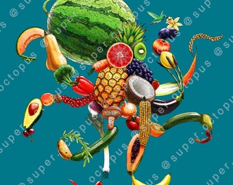 Pulpi Frutti - High resolution digital file for printing (5000x5000px)