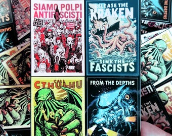 Anti-fascist holographic sticker pack