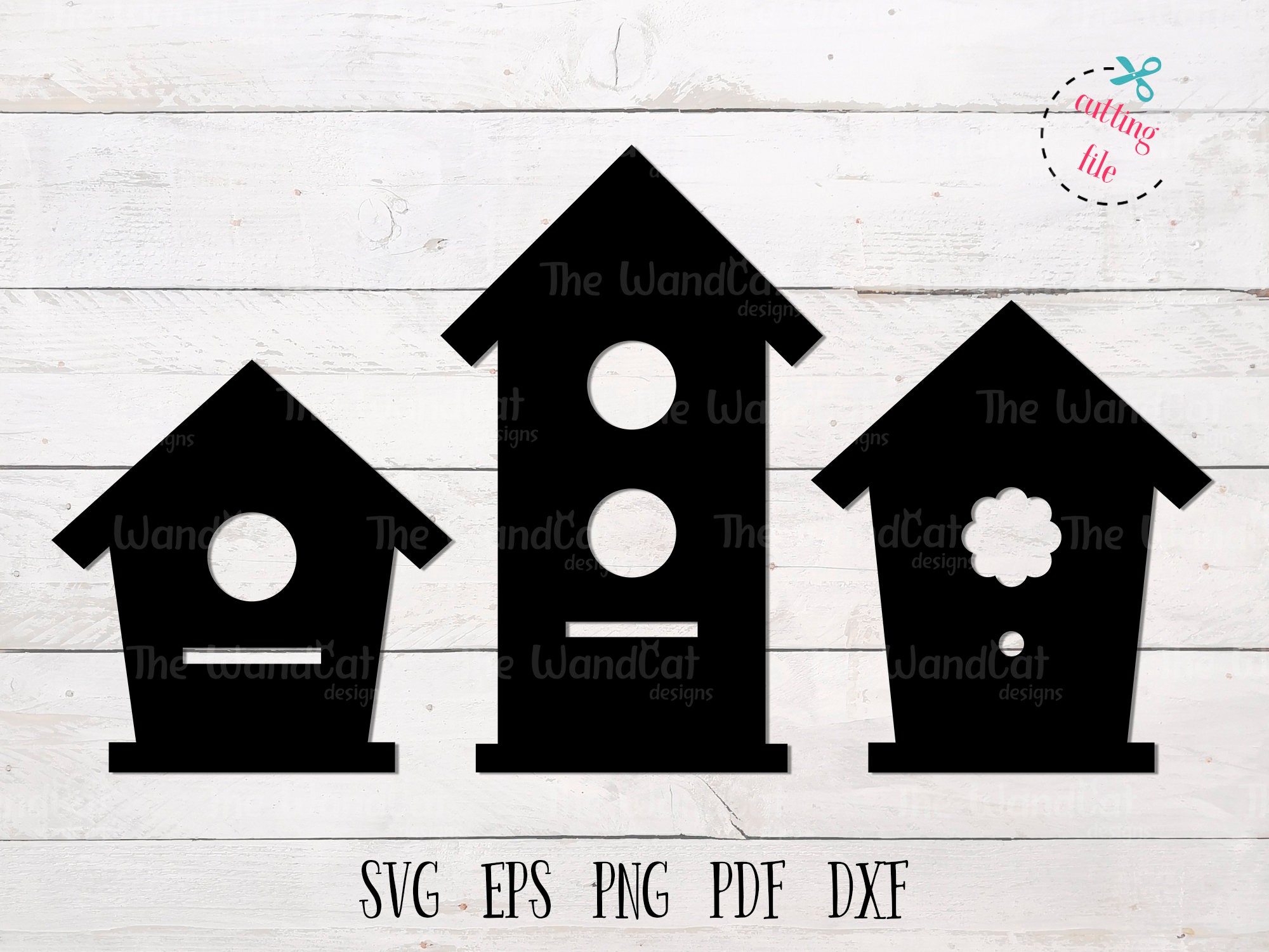 Birdhouse Svg Bird House Cut File Bird Feeder Silhouette Etsy