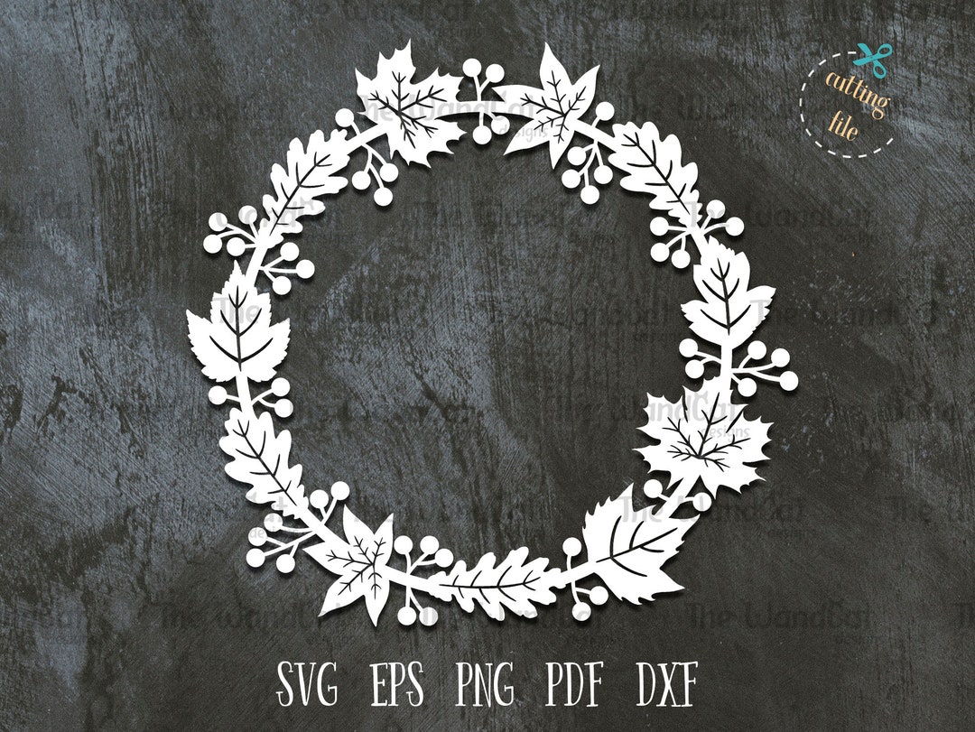 Fall Wreath Svg Autumn Wreath Svg Wreath Cut File for Cricut - Etsy