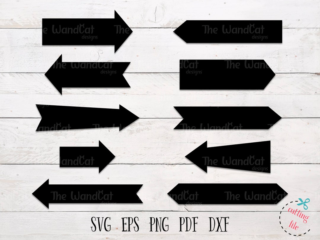 Arrow Sign Svg, Direction Signs Svg, Destination Arrows, Cut File for ...