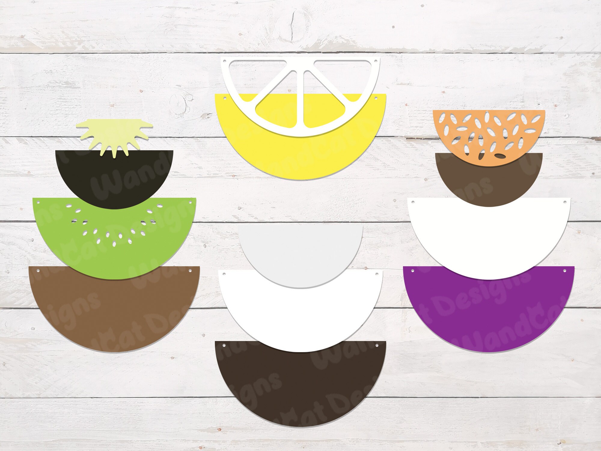 Fruit Bunting Svg, Fruit Slice Svg, Bunting Banner Svg, Summer Party ...