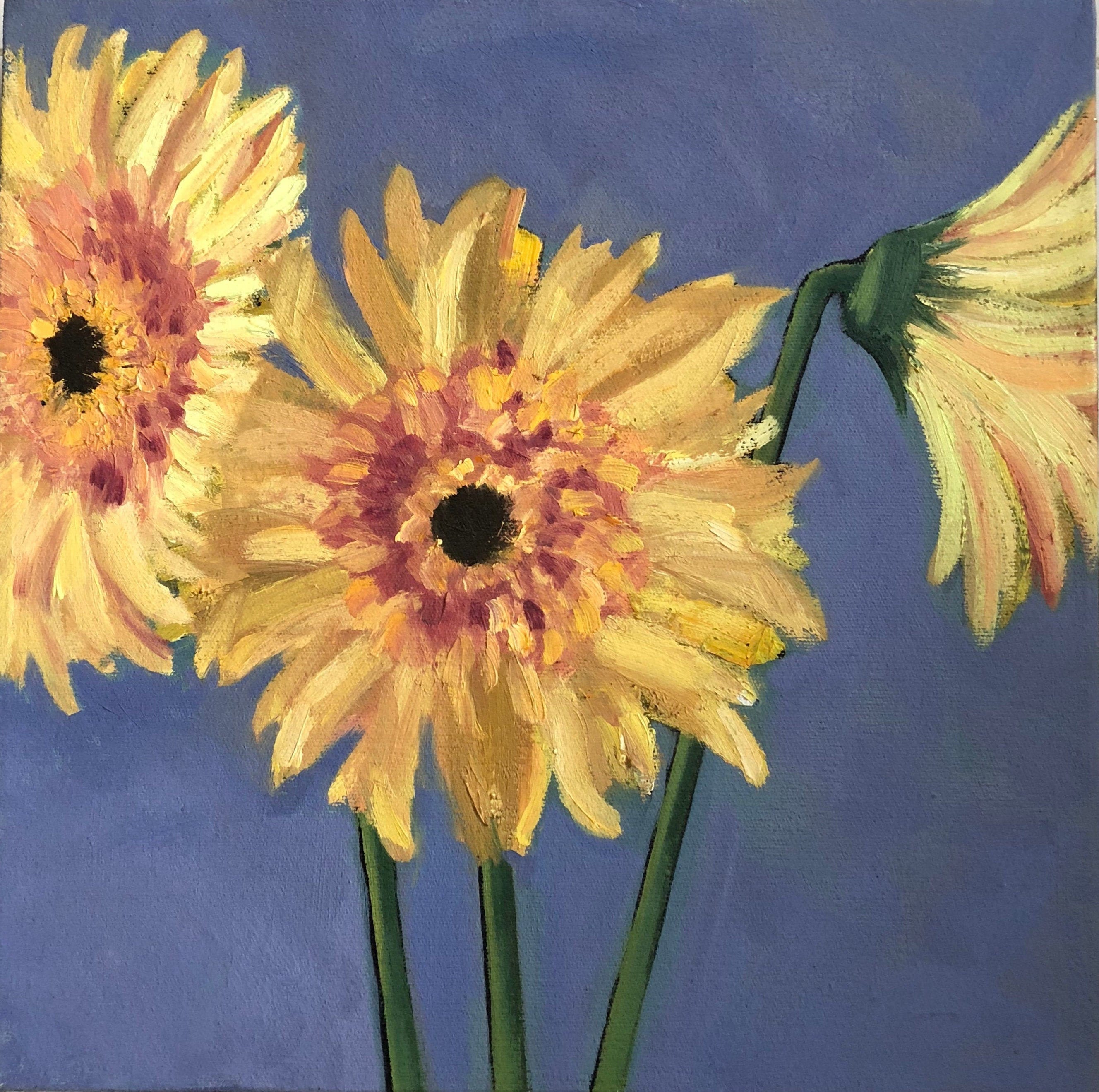 Yellow Daisies Oil Painting Etsy UK