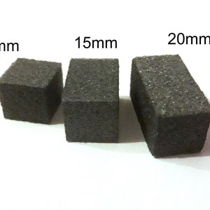 May include: Three gray foam blocks of different sizes, labeled 10mm, 15mm, and 20mm.