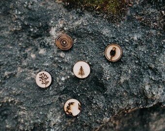 Wooden magnets set - Nature