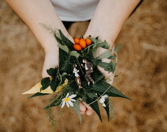 Broches en bois - Mia et Vincent