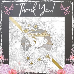 Pu&ograve; includere: Pagina da colorare in bianco e nero con un fenicottero con fiori e un design fantasioso. Il titolo del libro &egrave; "Scheme By You: An Adult Coloring Co."