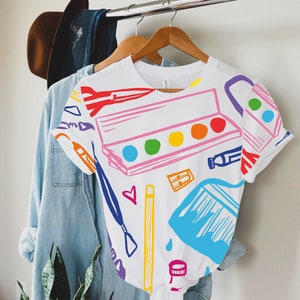 Colorful Art Teacher Shirt: Artist Palette Tee