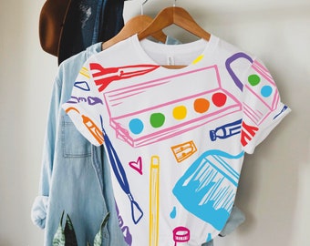 Colorful Art Teacher Shirt: Artist Palette Tee