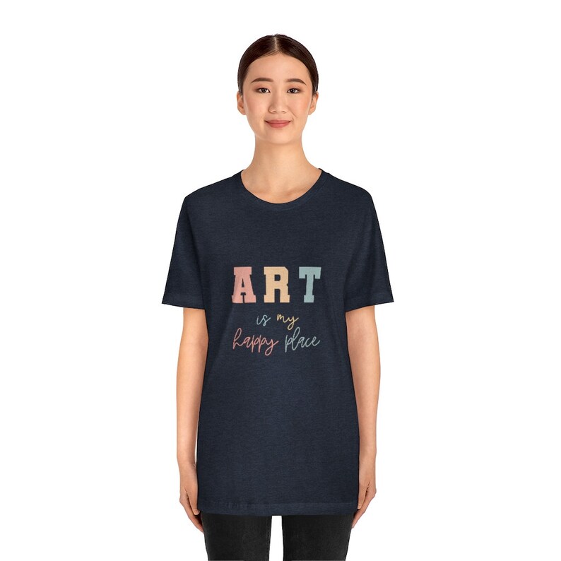 Art Teacher T-Shirt: Art Class is my Happy Place Tee image 2