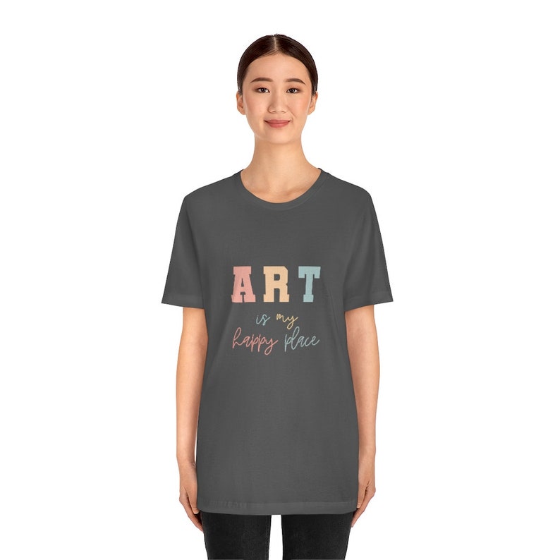 Art Teacher T-Shirt: Art Class is my Happy Place Tee image 5