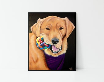 Custom Acrylic Painting, Hand-Painted, Custom Pet Portrait, Pet Memorial, Dog Painting, Pet Loss Gift