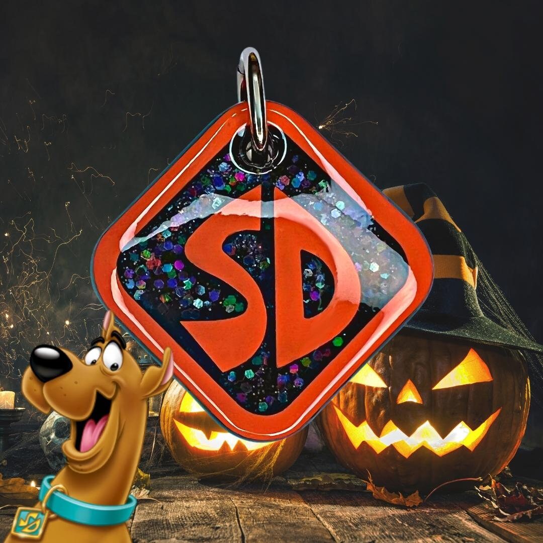 Dog Collar Tag / Charm Styled Like the Tag Worn by Scooby Doo 