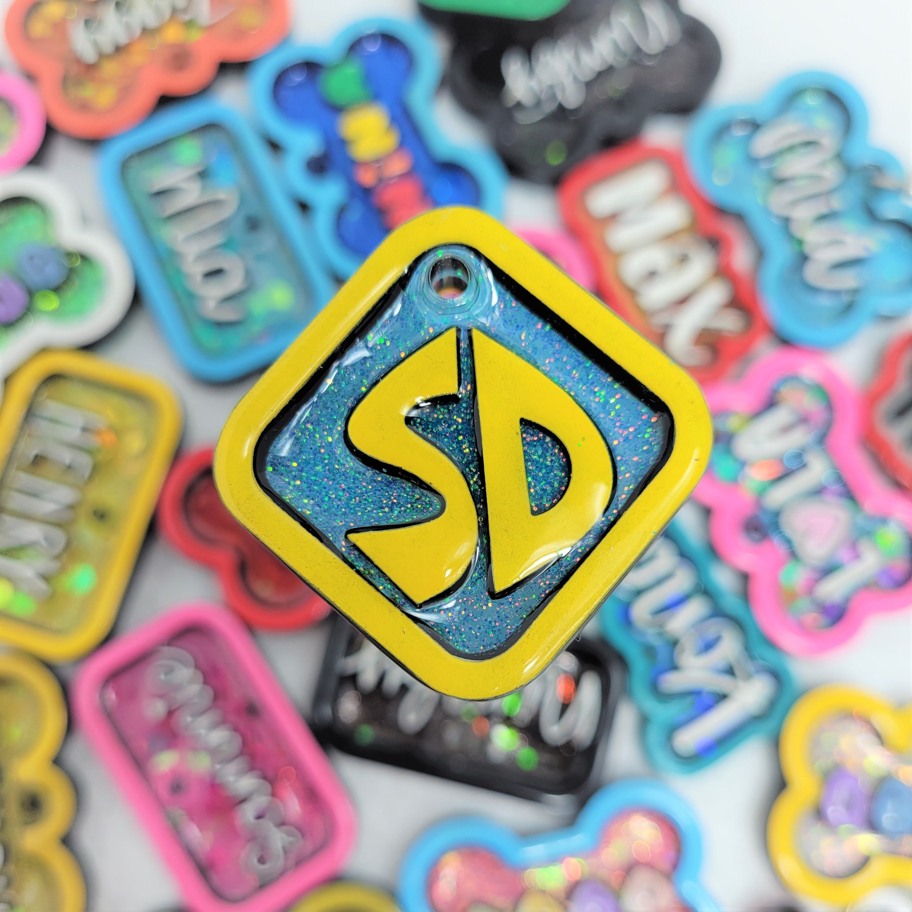 Scooby Doo Premium Pet Name Tag Wood & Epoxy Resin SD ID Etsy