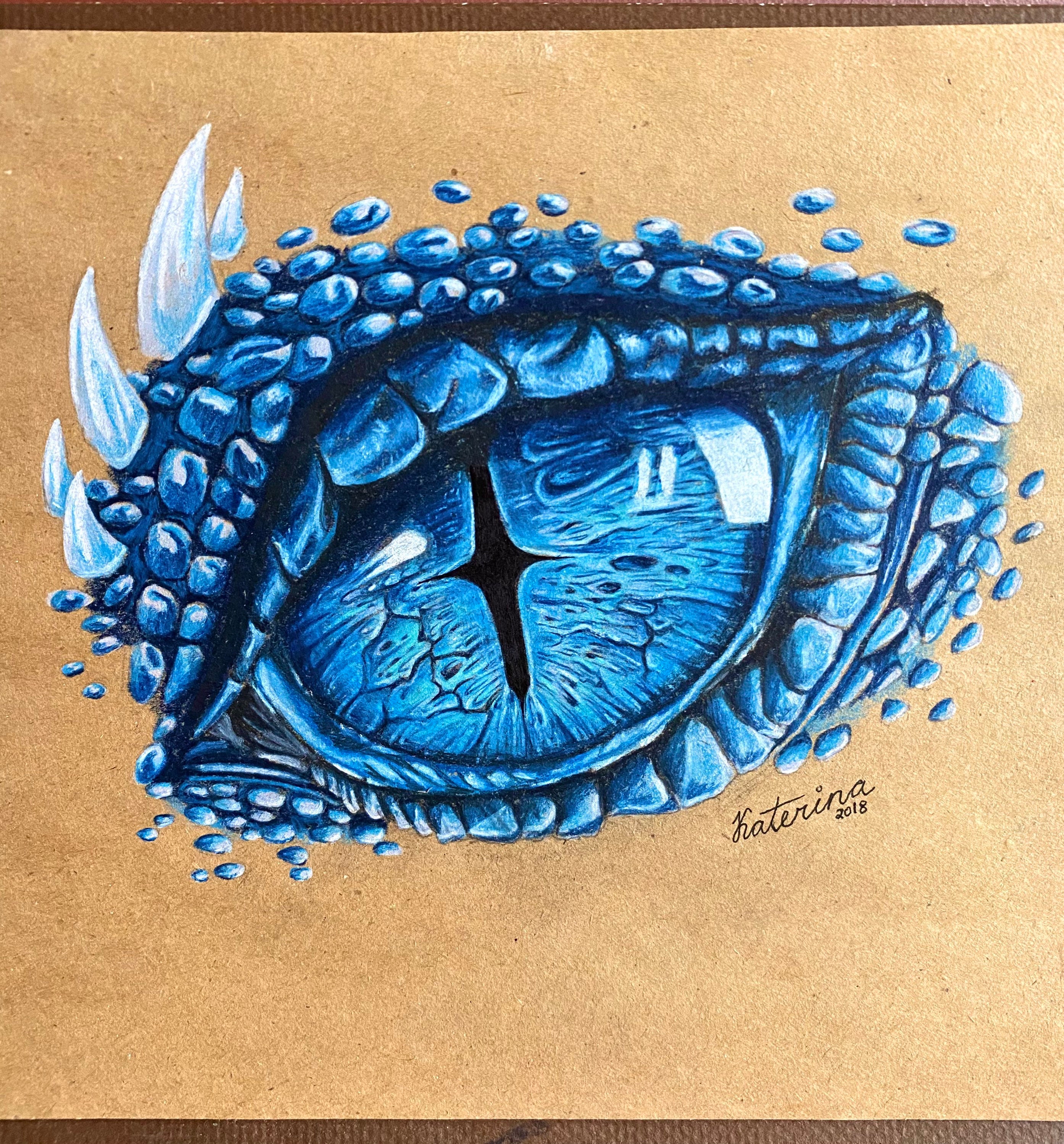 Wall Art Print Blue dragon eye, Gifts & Merchandise