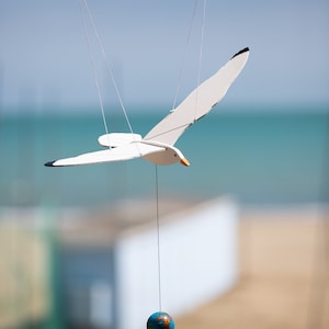Hanging Wooden Seagull  / Wooden Decoration / Unique Wooden Gift / Unique Handmade Gift