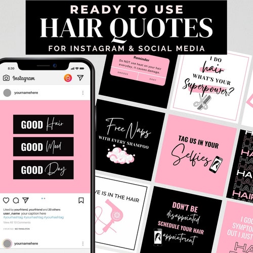 Hair Quotes Hairstylist Quotes Pink & Black Hair Salon - Etsy Hair Quotes Hairstylist Quotes Pink & Black Hair Salon - Etsy